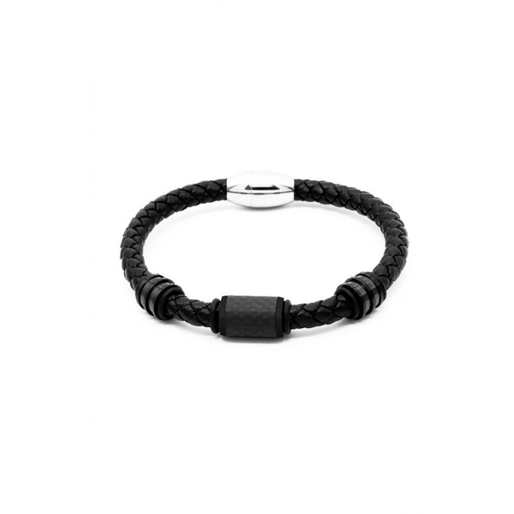 LEE COOPER Men's Stainless Steel Black Bracelet - LC.B.01341.650 - 1