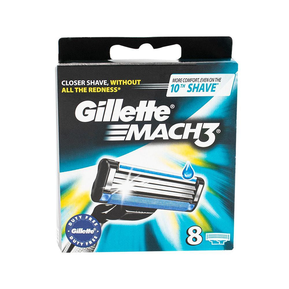Gillette / Razor refill cartridges, Mach3 , 8 pcs, blue/silver - 1