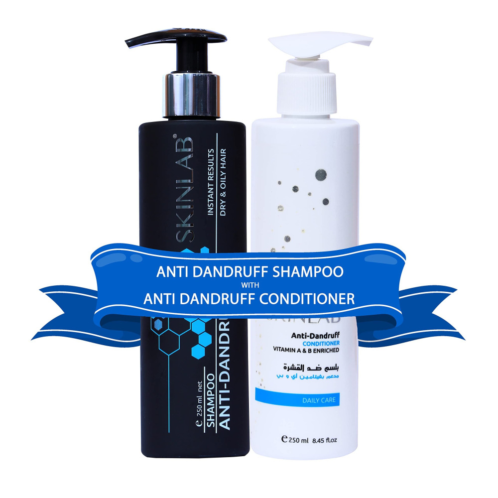 عرض كومبو من سكينلاب شامبو مضاد للقشرة 250 مل + بلسم مضاد للقشرة 250 مل… - 1