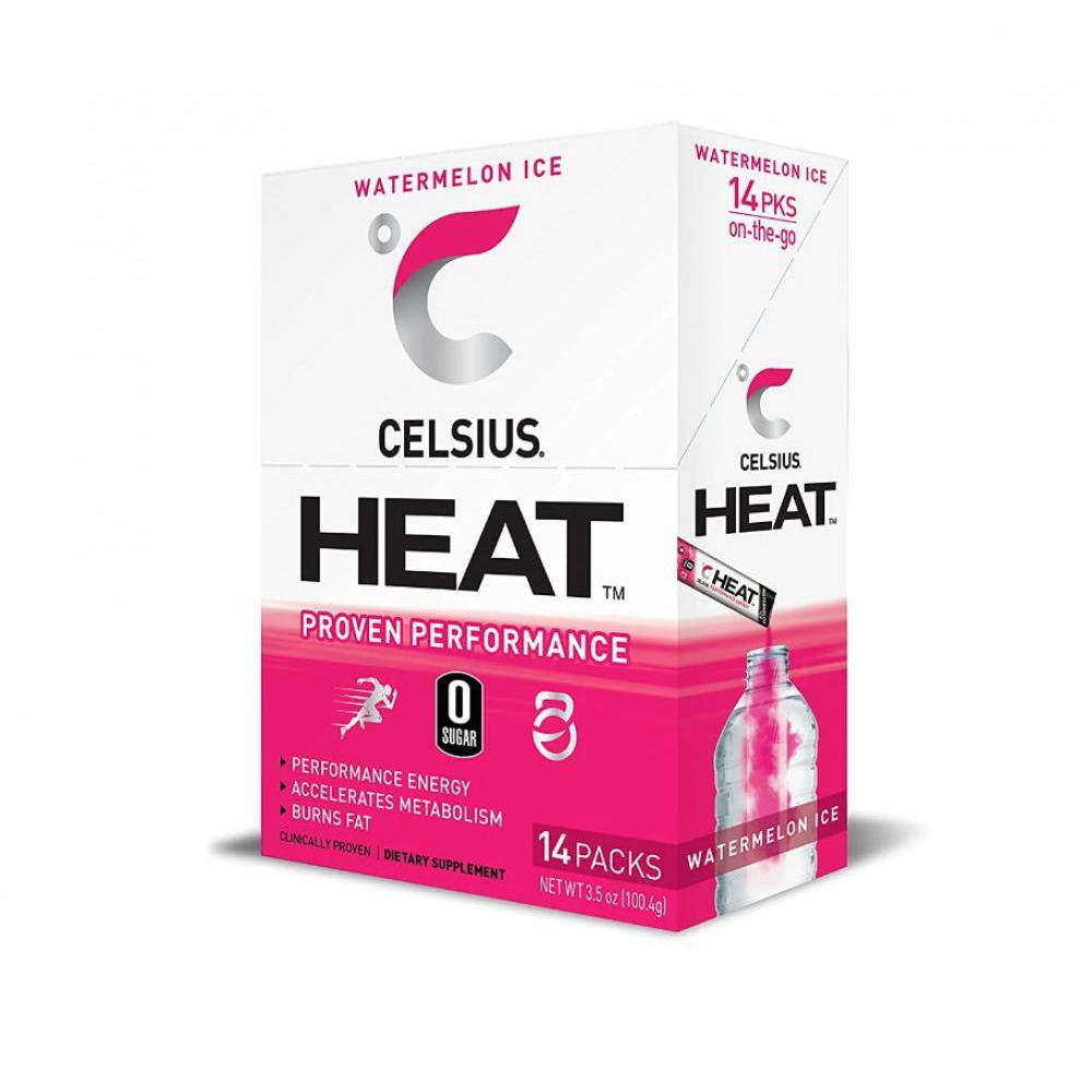 عبوات مسحوق ثلج البطيخ مئوية أثناء التنقل، خالية من السكر (14 عصا في كل عبوة) - 1