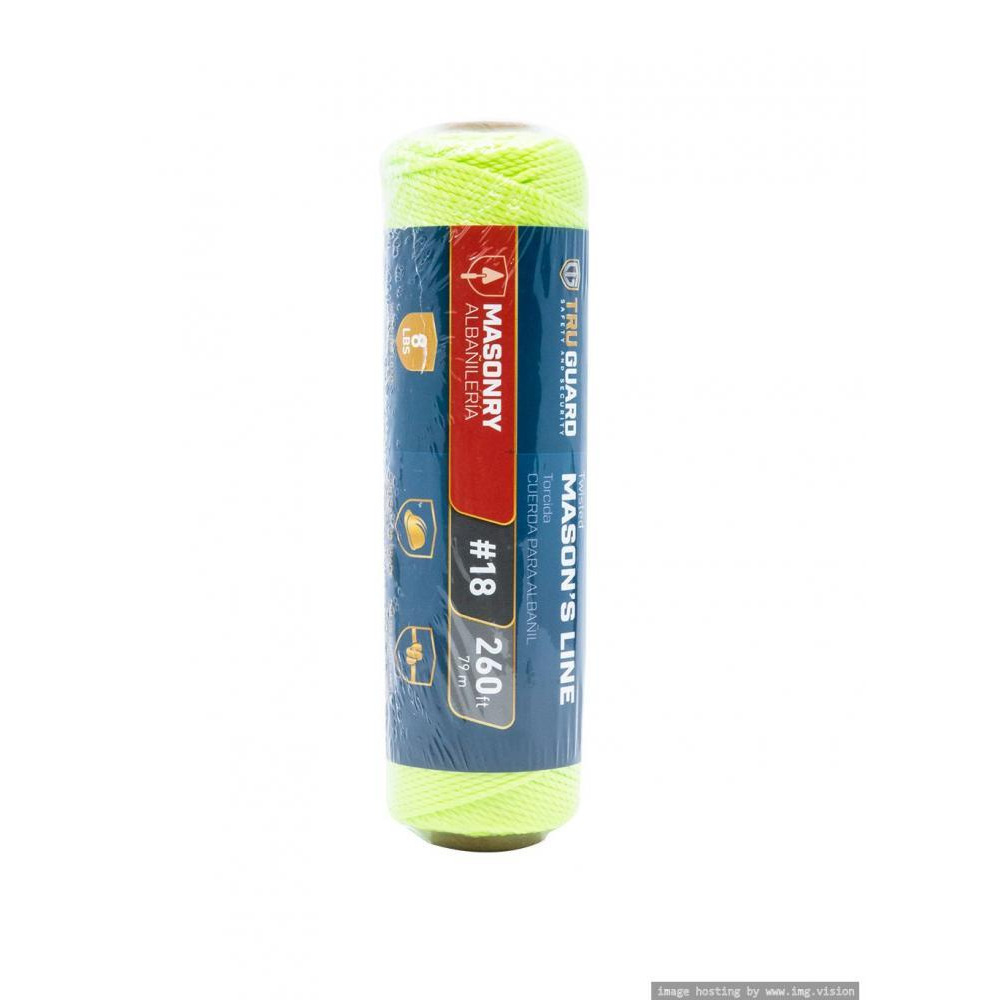 Tru-Guard 18 x 79 metre Twisted Nylon Mason Line Twine Neon - 2