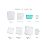 حقيبة الوجبات الخفيفة من السيليكون القابلة لإعادة الاستخدام سعة 290 مل من Stasher باللون الوردي الفاتح - 6 miniature