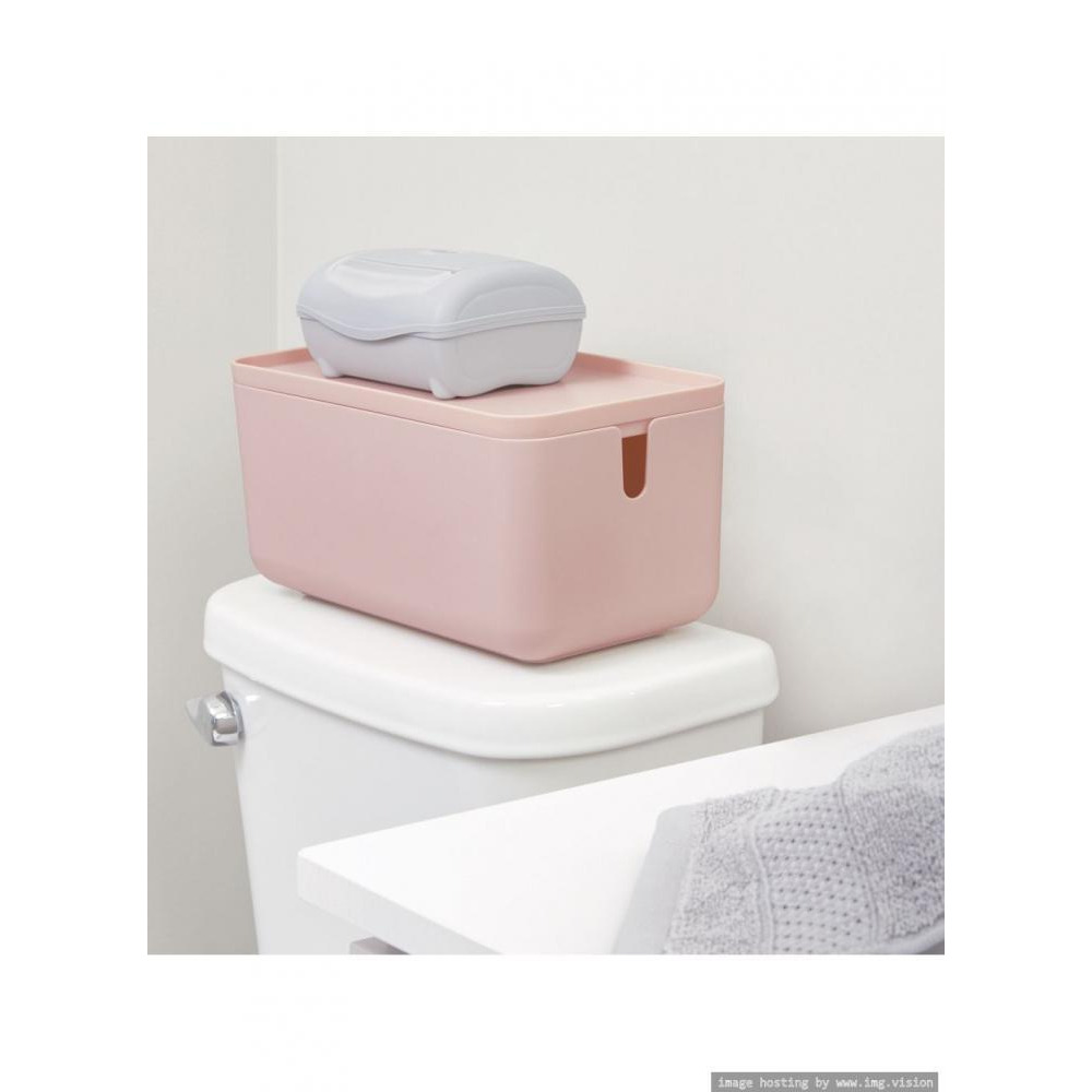 Interdesign Cade Lidded Storage Bin Blush Pink - 2