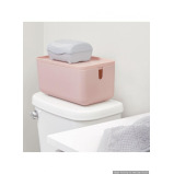 Interdesign Cade Lidded Storage Bin Blush Pink - 2 miniature