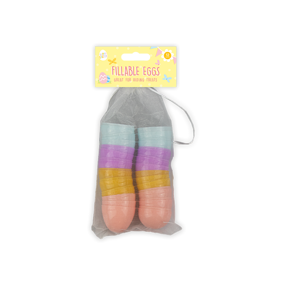 Gems Easter Fillable Eggs Pack Of 12 - 1