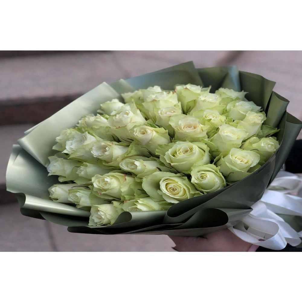 Hopeful Beginnings Bouquet of 27 White Roses - Perfect Gift for Any Occasion - 1