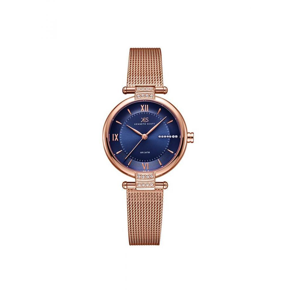 Kenneth Scott Women's Analog D.Blue Dial Watch - K22538-RMKN - 1
