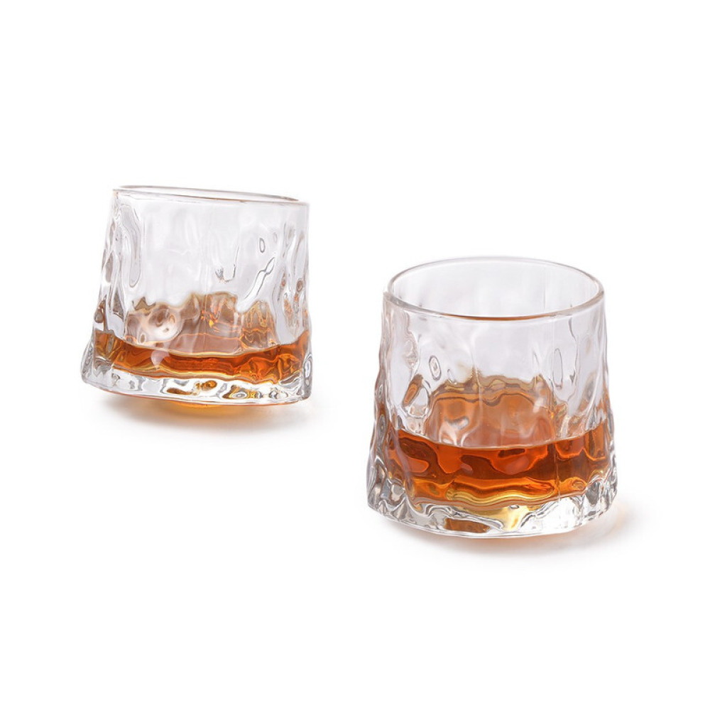 Fissman 2-Piece Spinning Whiskey Glasses 180ml Glass - 1