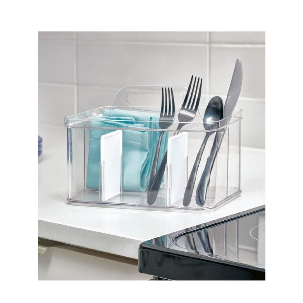 Interdesign Crisp Cutlery Tote Clear - 3