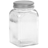 علب تخزين زجاجية مضلعة سعة 1.25 لتر من تالا مع أغطية قصدير علوية لولبية - 2 miniature