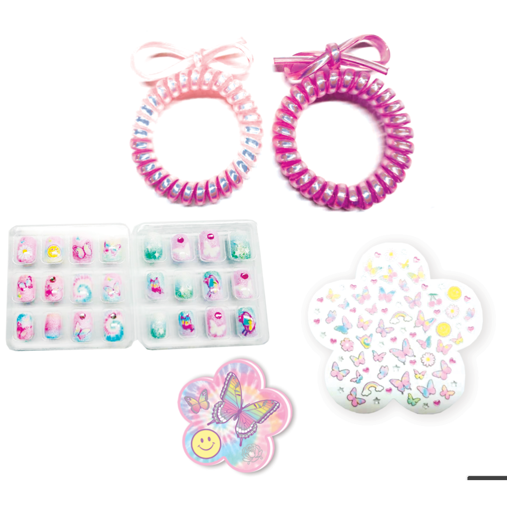 Hot Focus Tie Dye Butterfly Fancy Nails - 2