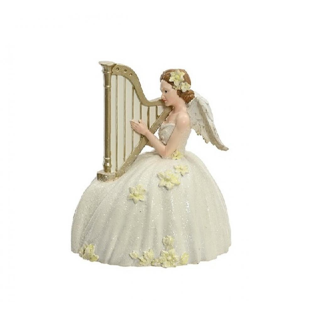 Kaemingk Decoris 16cm Music Box Polyresin Angel - 1