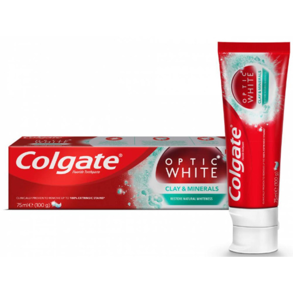 Colgate \/ Toothpaste, Optic white, Clay and minerals, 75 ml