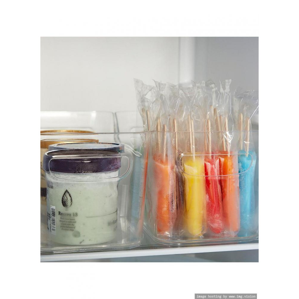 iDesign Large Divided Freezer Bin Clear - 6