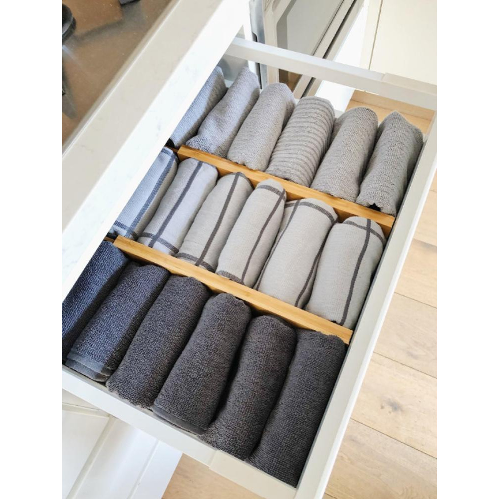 Little Storage Bamboo Expandable Drawer Dividers Set of 3 - 5