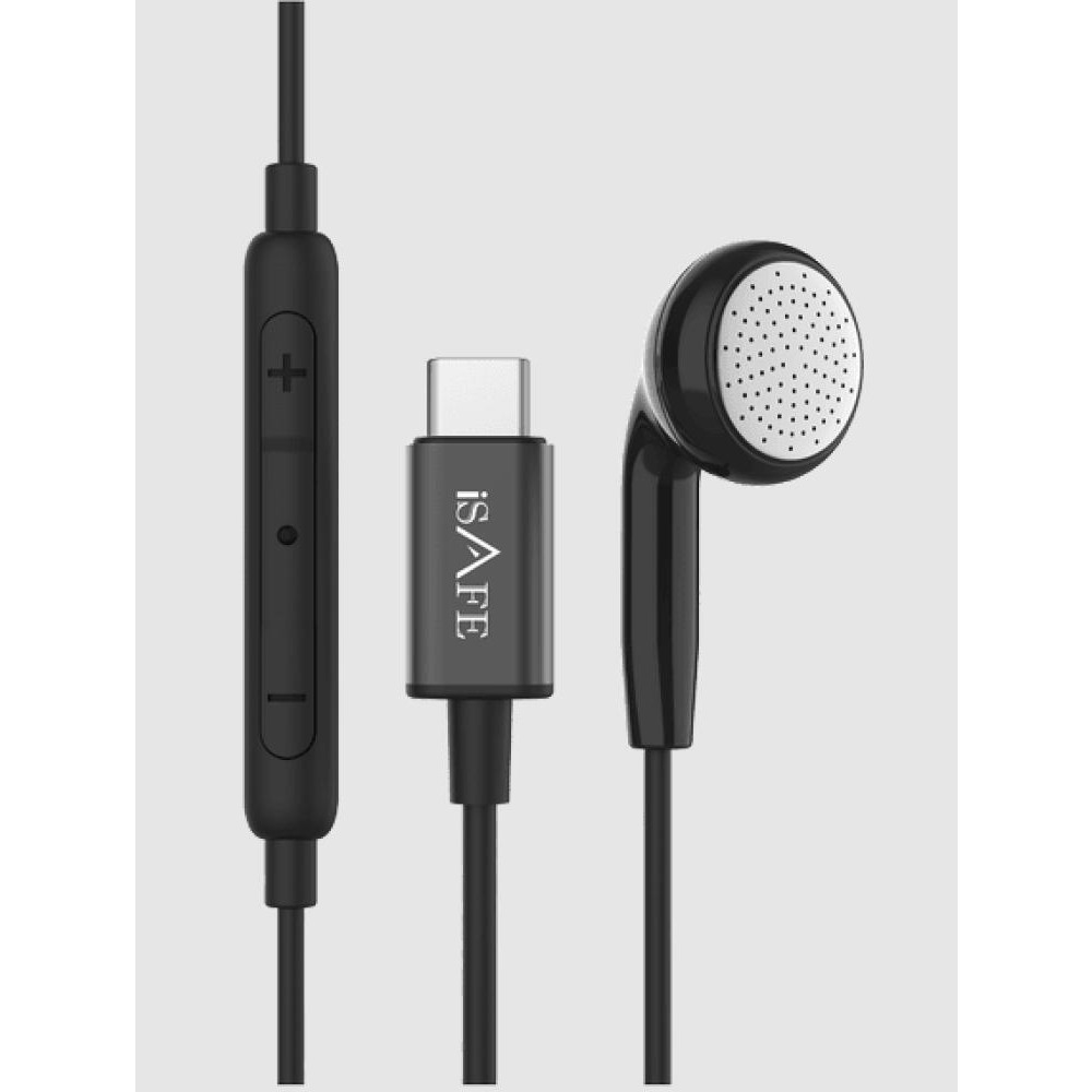 НАУШНИКИ ISAFE MONO TYPE-C ЧЕРНЫЕ - 1