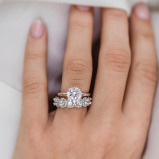 PAMEER Store:роскошное Кольцо Из СТЕРЛИНГОВОГО Серебра 925 Пробы С Цирконом, Двойное Кольцо С Бриллиантовой ОГРАНКОЙ, дизайн кольца, размер-8 - 2 miniature