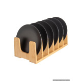 منظم أطباق الخيزران الصغير للتخزين - 1 miniature