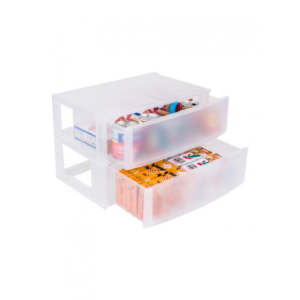 Большой Органайзер-Штабелер Pearl Life С 2 Ящиками, полупрозрачный - 4