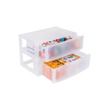Большой Органайзер-Штабелер Pearl Life С 2 Ящиками, полупрозрачный - 4 miniature