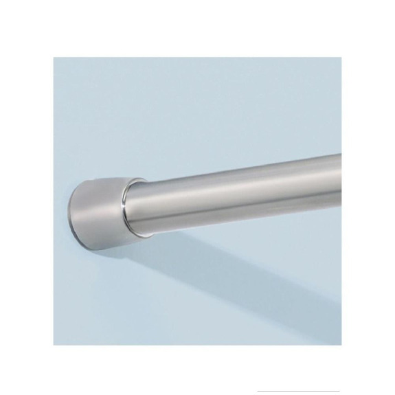 Interdesign Forma — Карниз Для Штор Постоянного натяжения Для ВАННОЙ Комнаты — Матовая НЕРЖАВЕЮЩАЯ СТАЛЬ — БОЛЬШОЙ: 50–87 дюймов