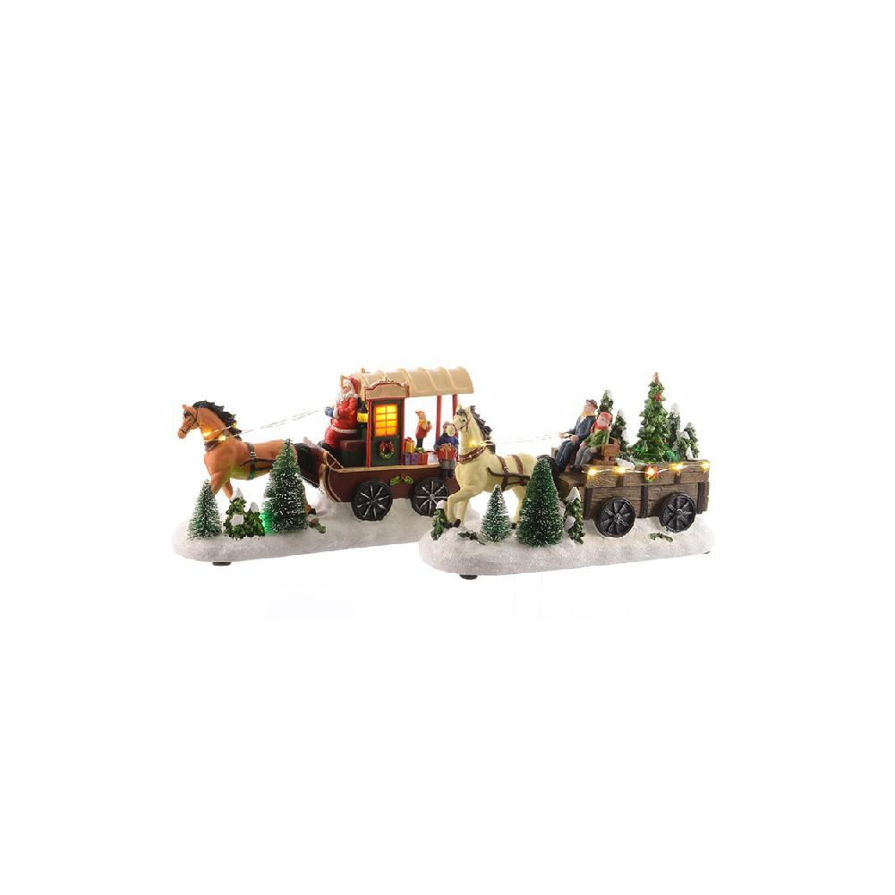 Kaemingk Decoris LED Scenery Polyresin Steady Battery Operated Indoor Assorted 1 Piece - 1