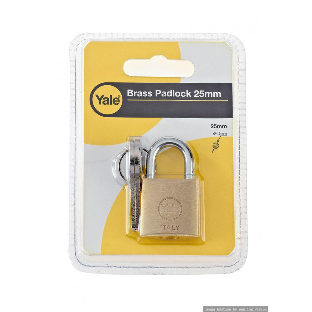 قفل نحاسي قياسي من سلسلة ييل 110، 25 ملم - 1