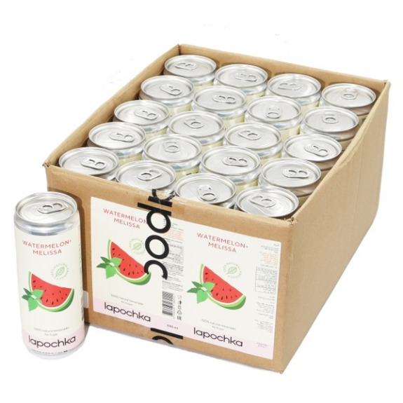 لابوتشكا، ليمون طبيعي، بطيخ و ميليسا، 330 مل، 20 قطعة