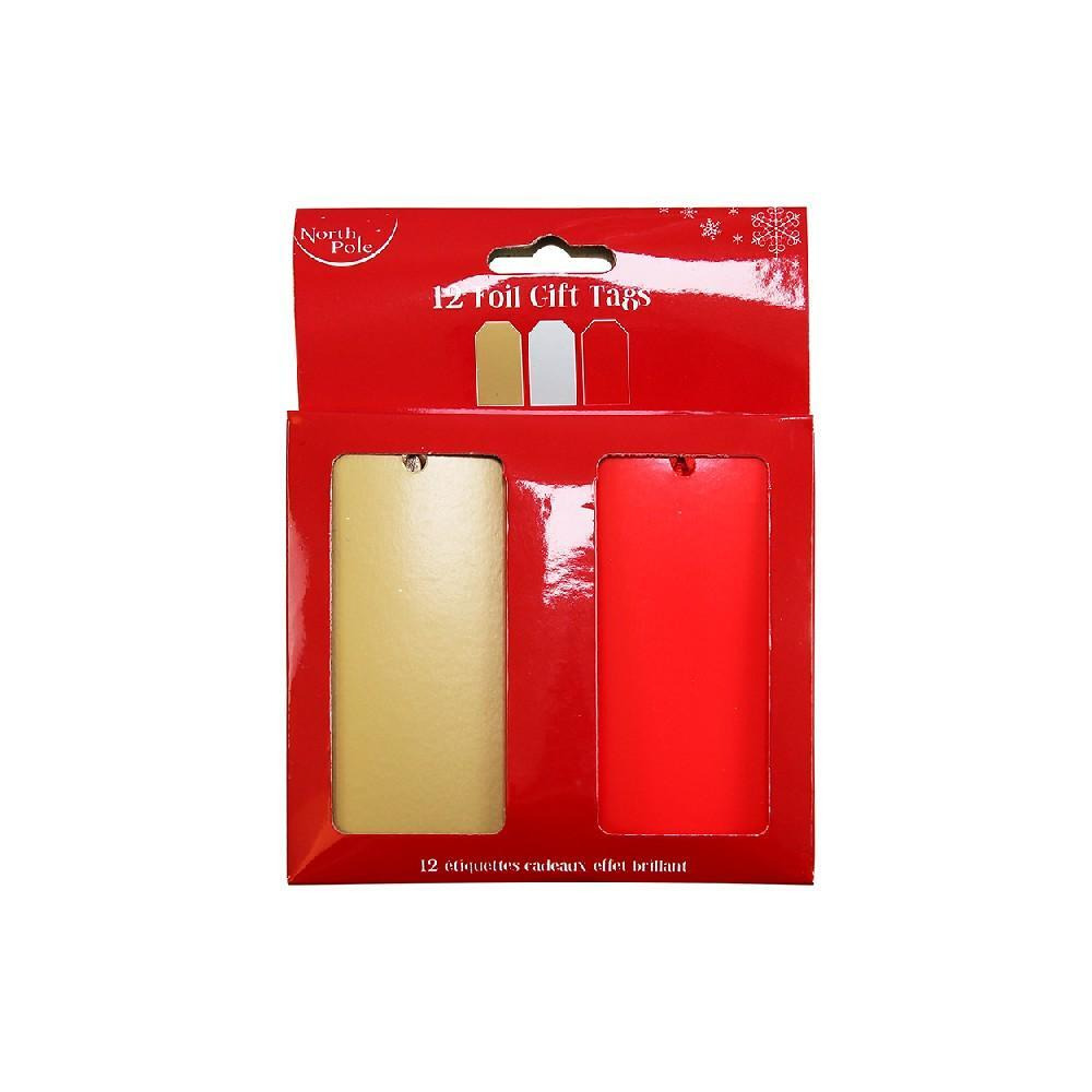 Eurowrap 12 بطاقة هدايا من رقائق معدنية و3 أنماط معدنية - 1