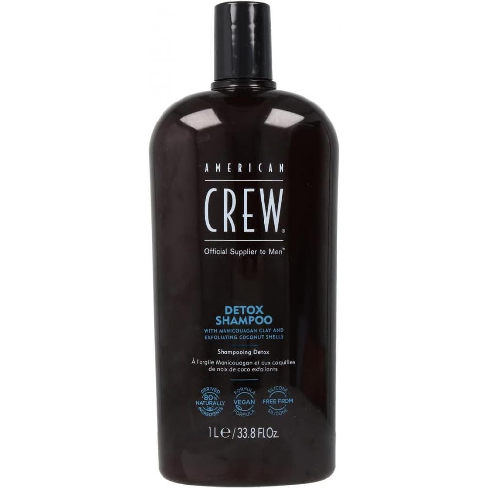 American Crew / Shampoo, Detox, Coconut shells and manicouagan clay, 33.8 fl.oz (1000 ml) - 1