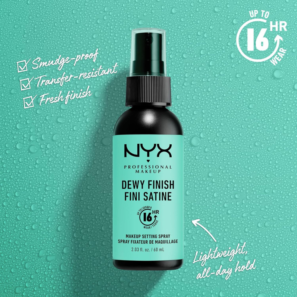 NYX Professional Makeup, Long Lasting Makeup Setting Spray, Dewy Finish, 60 ml - 3