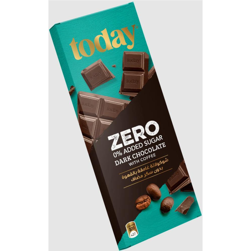 Today Dark Chocolate With Coffee Zero% Added Sugar 65g - 1