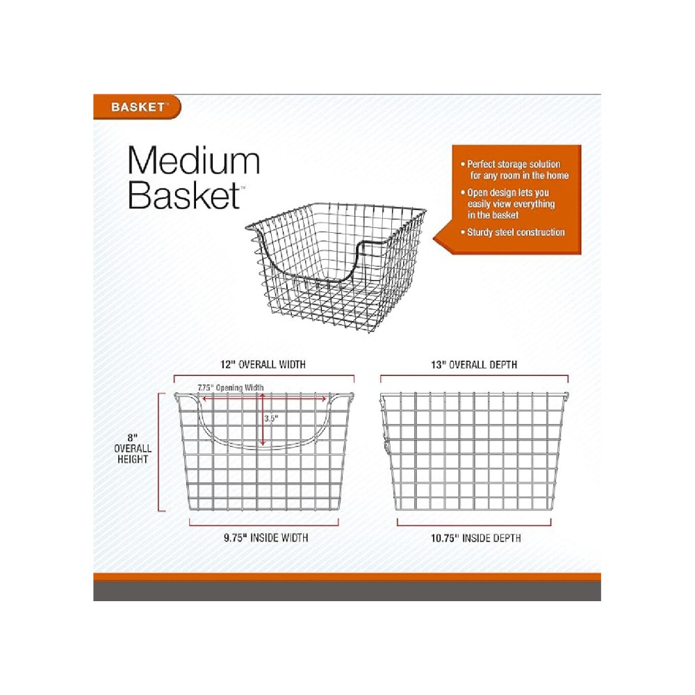 Spectrum Scoop Storage Basket Medium Copper - 7