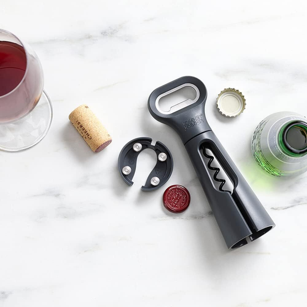 Joseph Joseph BarStar 3-in-1 Multi-functioning Corkscrew, Gray - 7