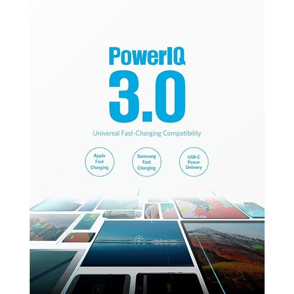 انكر، شاحن PIQ 3.0، شاحن سريع، 20 واط، ابيض - 2
