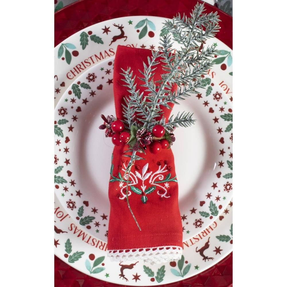 Rsw Christmas 40 x 40 cm Joy 4 Pack Napkin Set - 6
