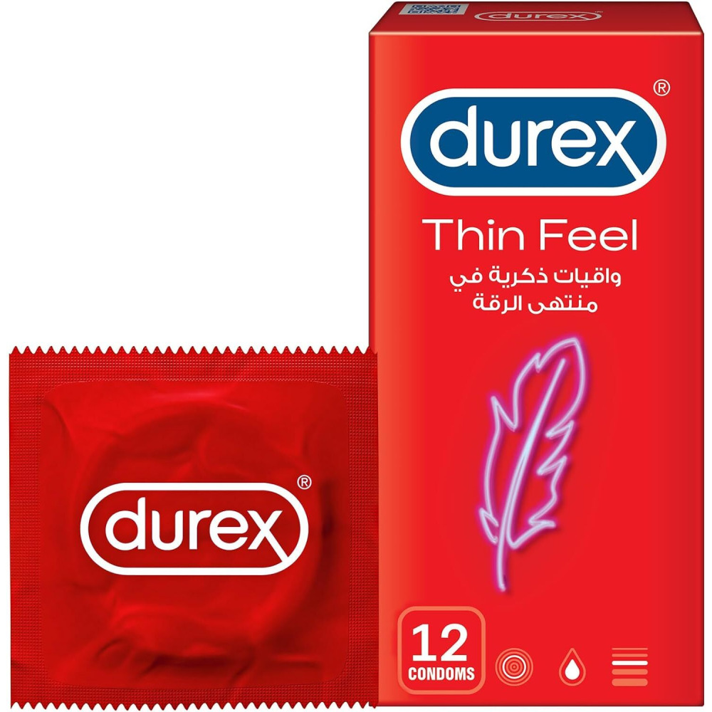 Durex Feel Ultra Thin Condoms 12pcs - Pack May Vary - 1