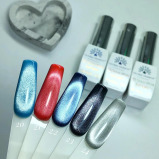 Global Fashion Professional 8ml 3D Snow White Cat Eye Gel Polish - Long-Lasting, Shimmering Nails, (024, 8ml) - 4 miniature