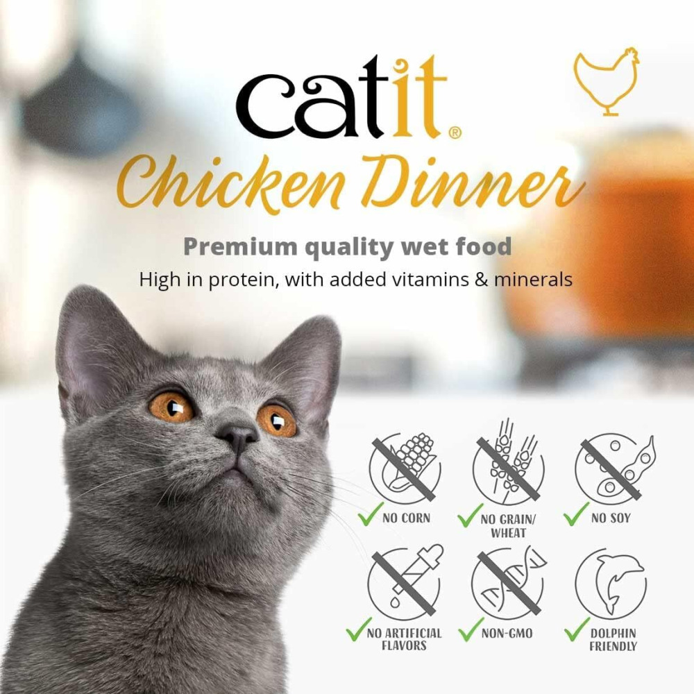 Catit Chicken Dinner, Tuna & Kale, 80g, Pack of 6 - 4