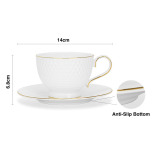 Fissman 2-Piece Cup and Saucer 200ml, Noemi Series - 2 miniature