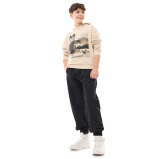 Boys' Hoodie Beige 9-10 YRS - 4 miniature