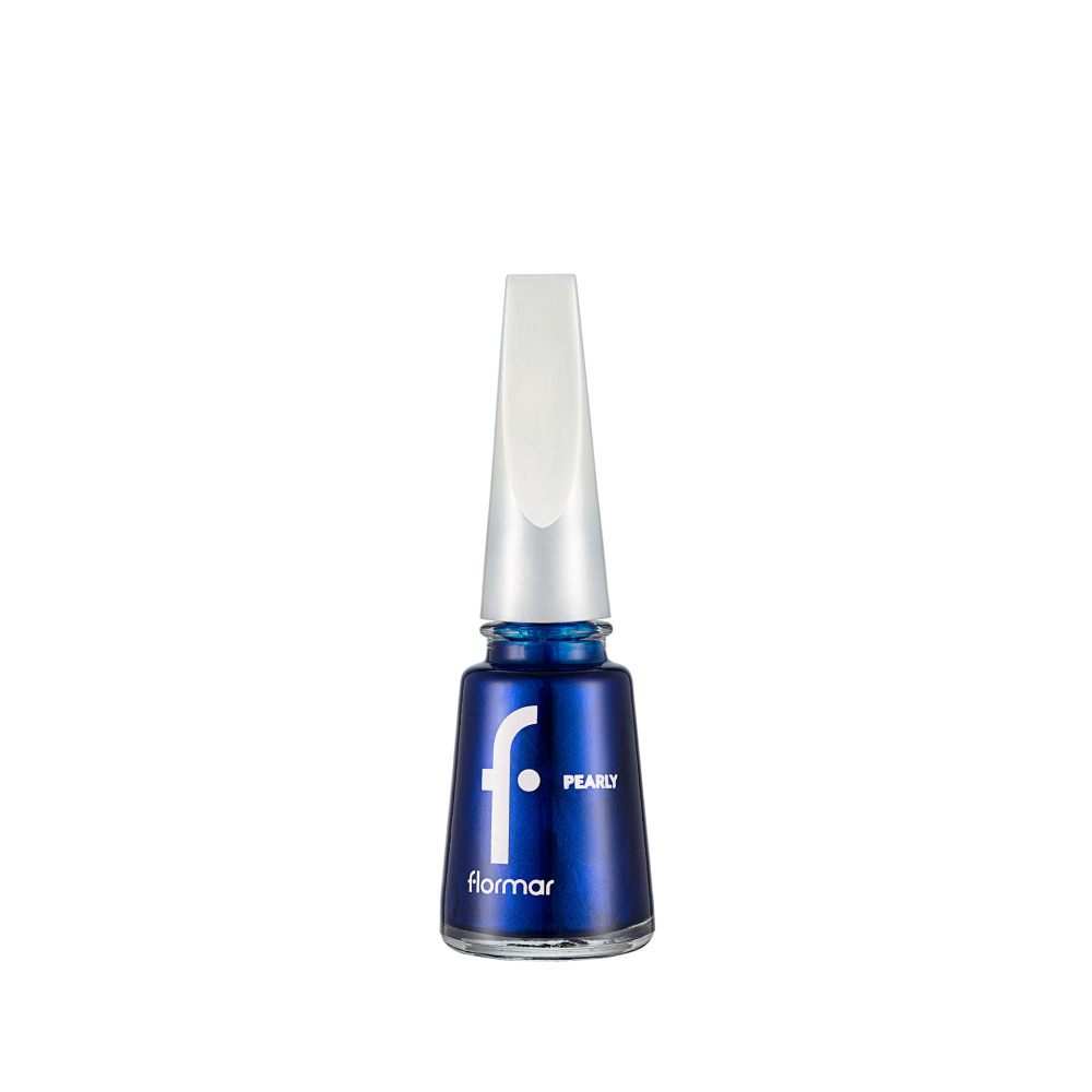 Flormar Pearly Nail Enamel with new improved formula & thicker brush - PL433 Deep Blue - 1