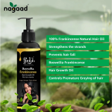 Nagaad Puntah Frankincense Hair Growth Oil 200 ml - 100% Natural & Certified - Promotes Longer, Stronger, Thicker, and Shinier Hair - 3 miniature