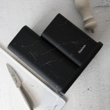 Fissman Kitchen Knife And Utensil Organizer 11x11x23+11x11x17 cm, Black Marble (Plastic) - 3 miniature