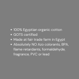 Hooded Towel Under the Nile, Organic Baby Deluxe, Aqua  - 8 miniature